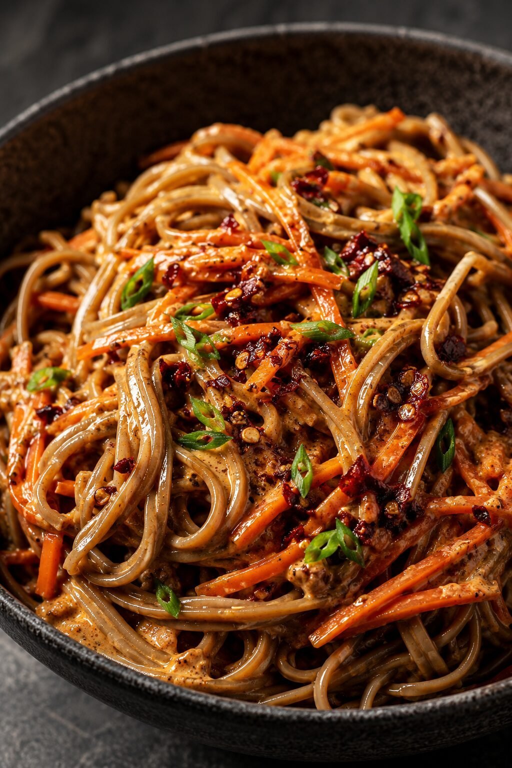 Spicy Peanut Soba Noodles
