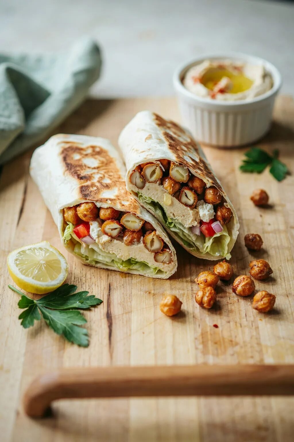 Roasted Chickpea Wraps