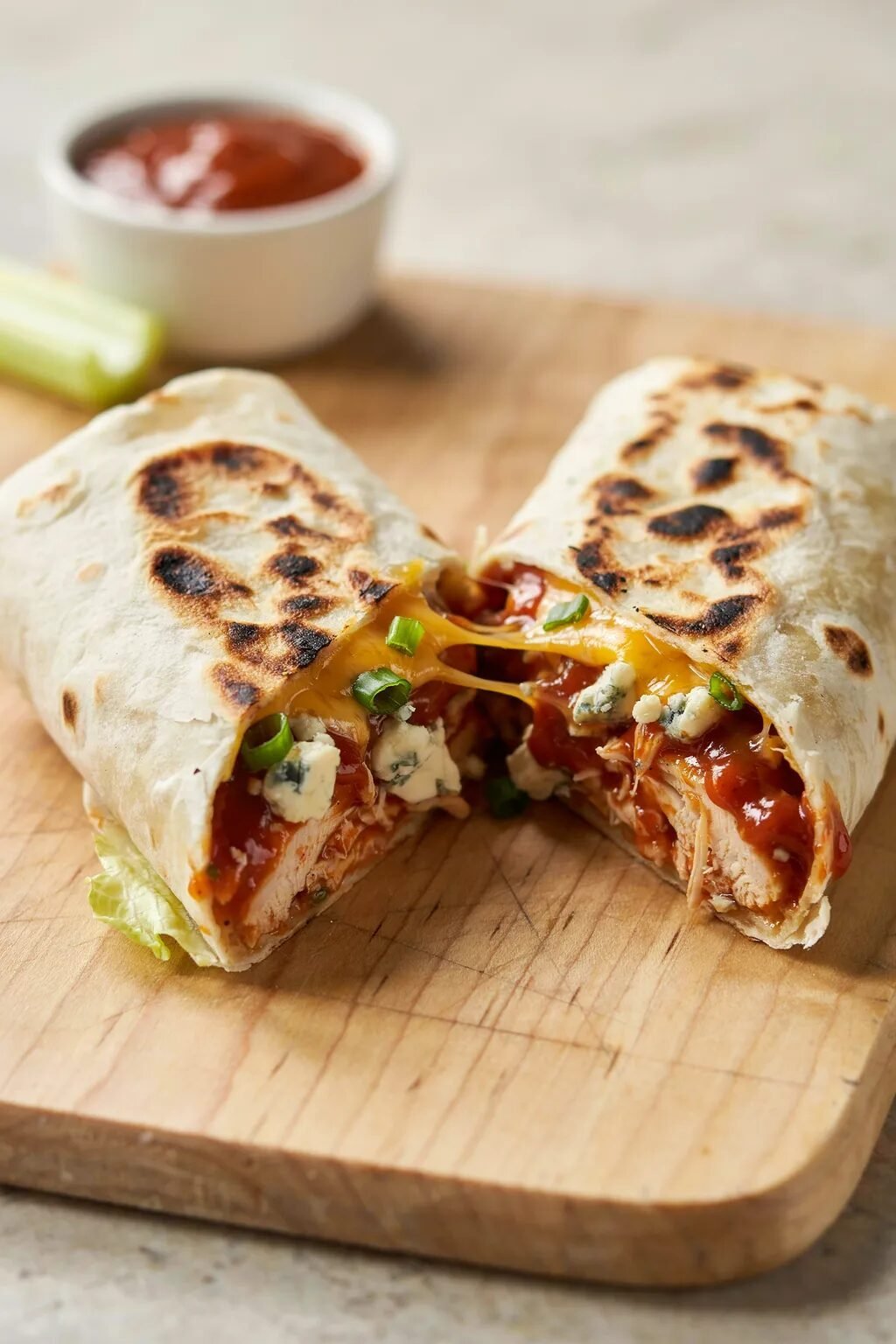 Buffalo Chicken Dip Wraps