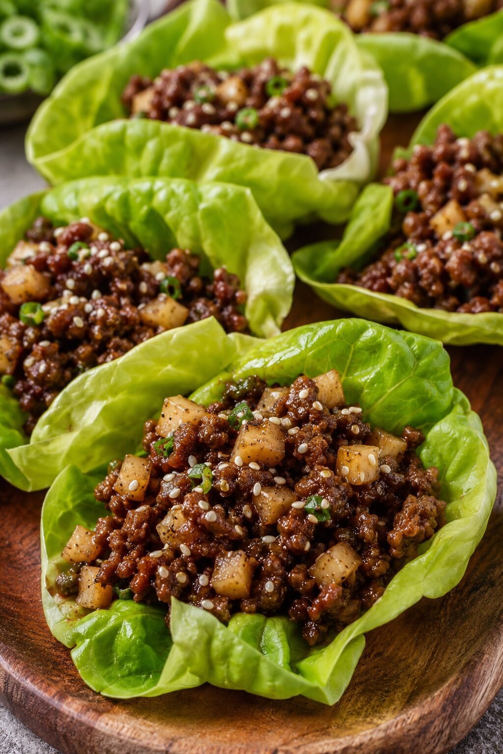 Sesame Ginger Beef Lettuce Wraps