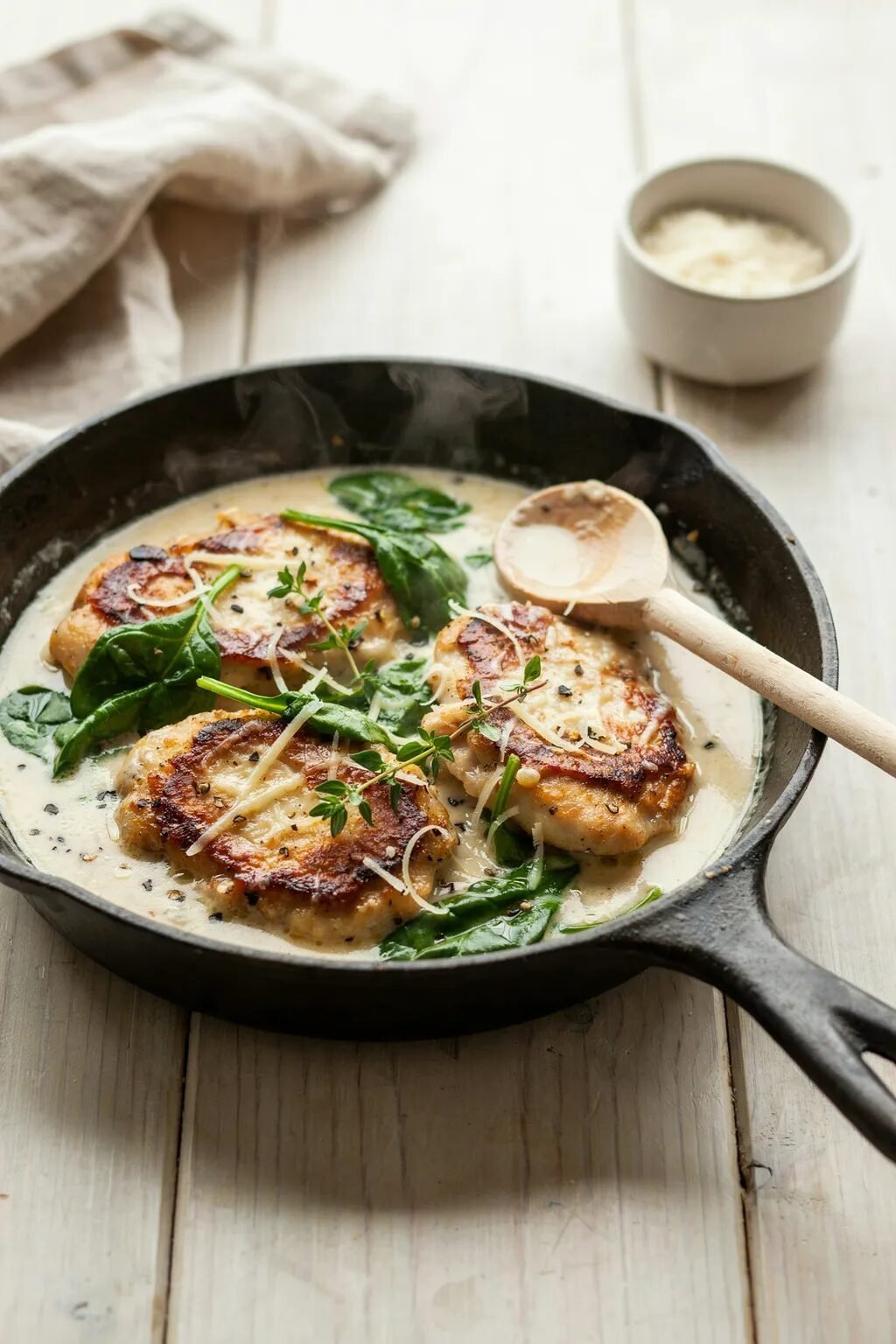 Creamy Parmesan Skillet Chicken