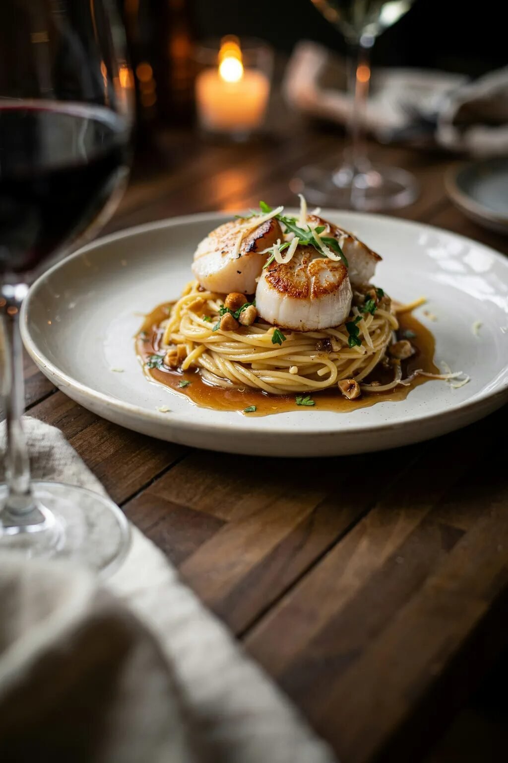 Brown Butter Scallop Pasta