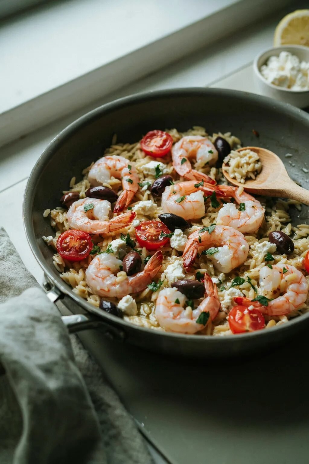 Mediterranean Shrimp Orzo