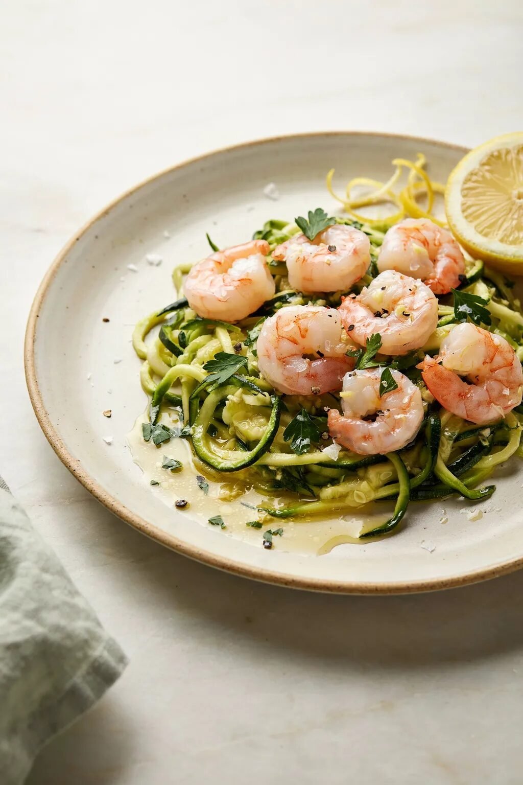 Garlic Shrimp Zucchini Noodles