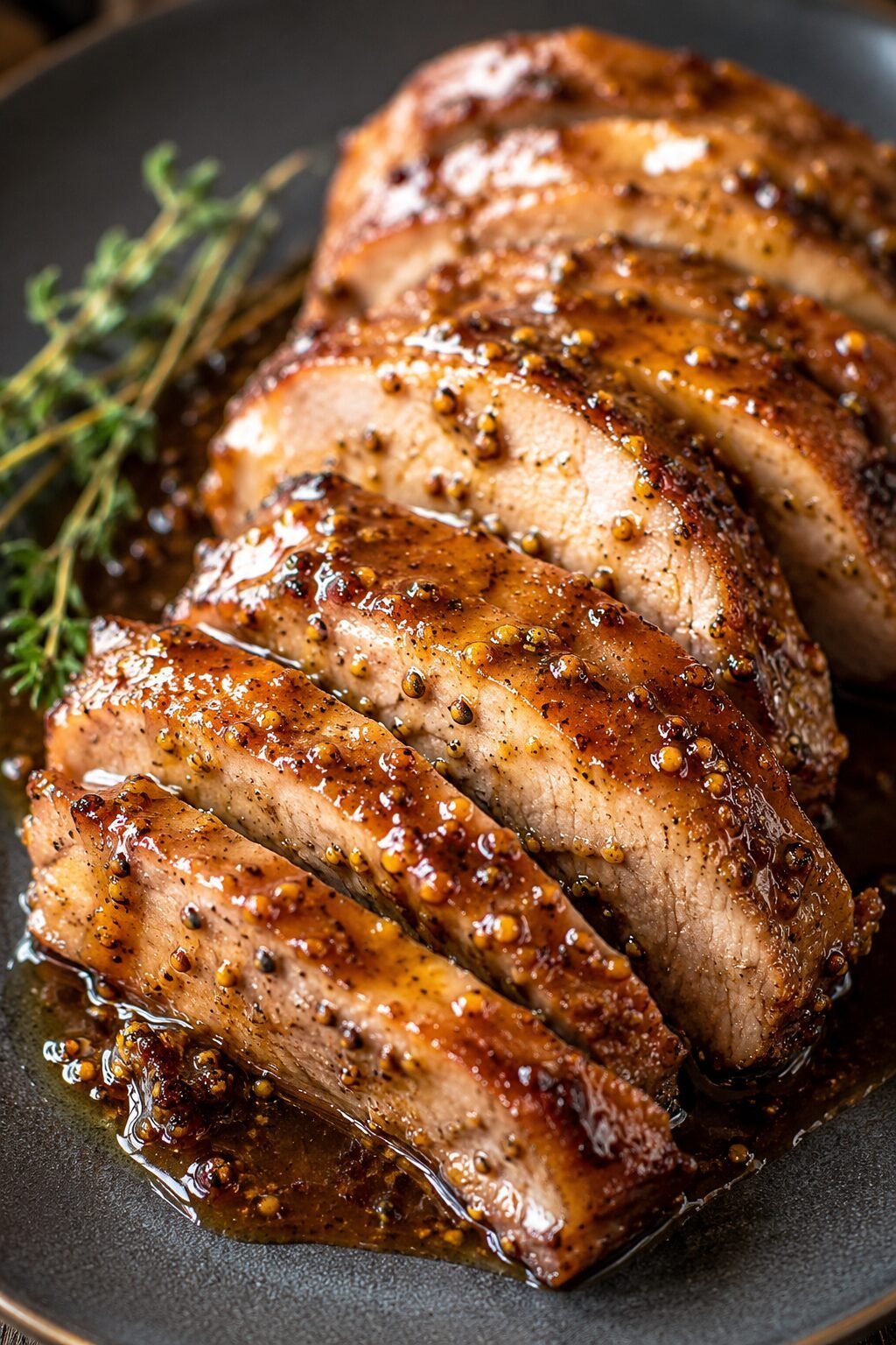 Maple Mustard Glazed Pork