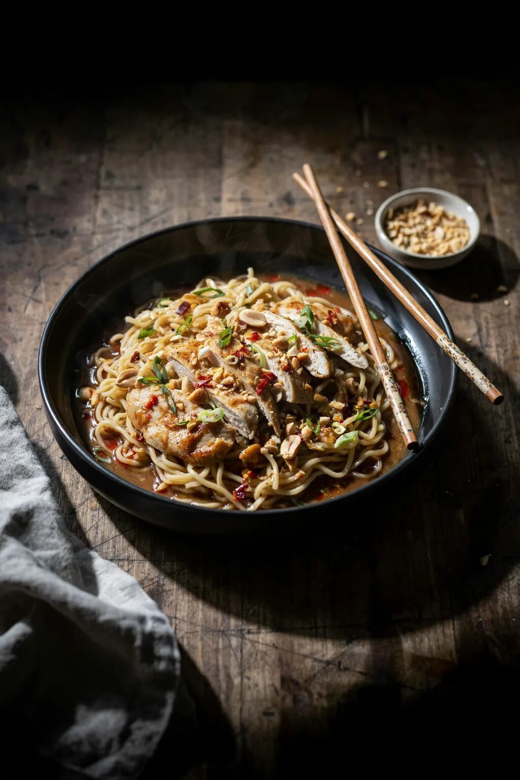 Spicy Peanut Chicken Noodles