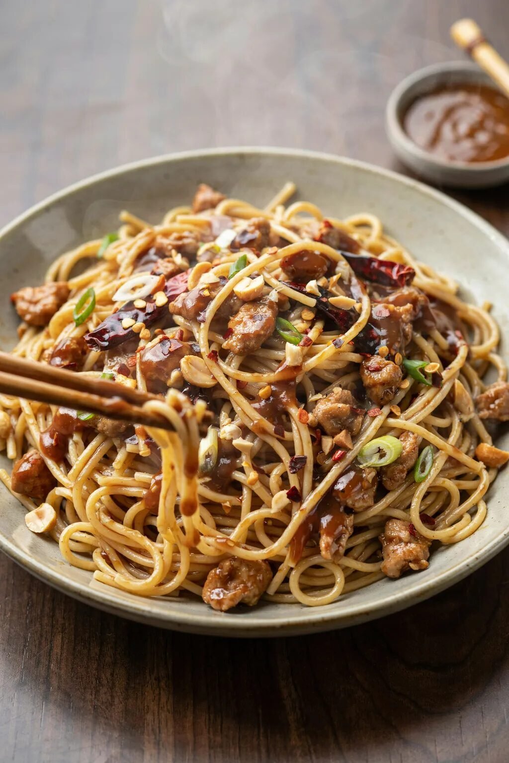 Spicy Peanut Chicken Noodles