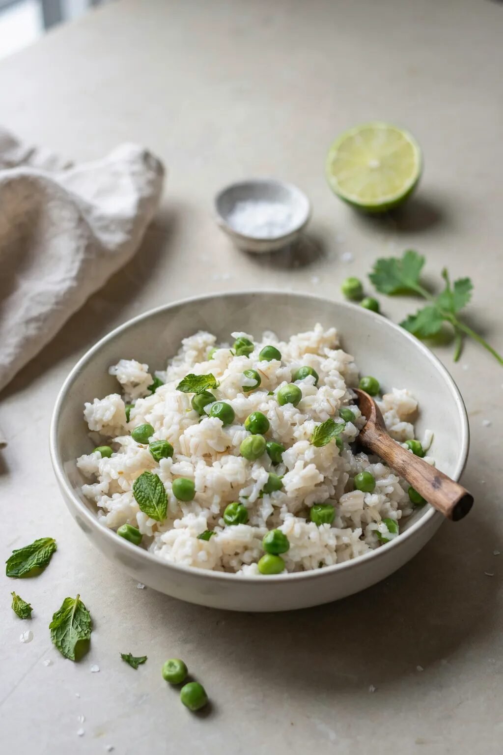 Coconut Rice With Peas
