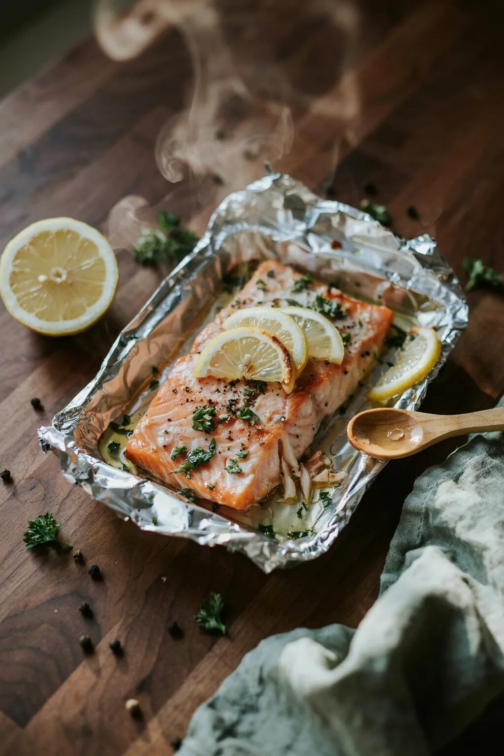 Lemon Pepper Salmon Pouches