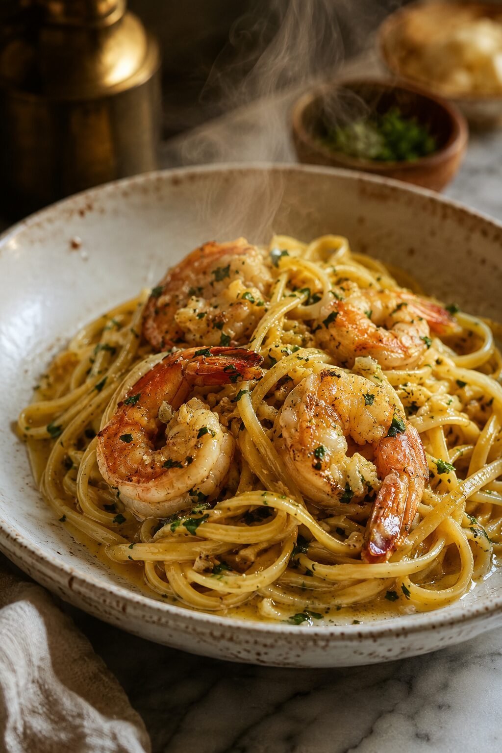 Garlic Butter Shrimp Pasta