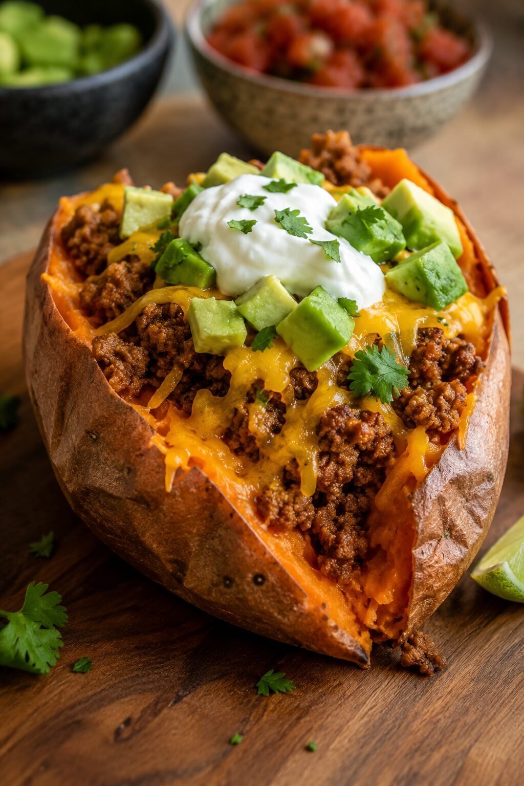 Taco Stuffed Sweet Potatoes