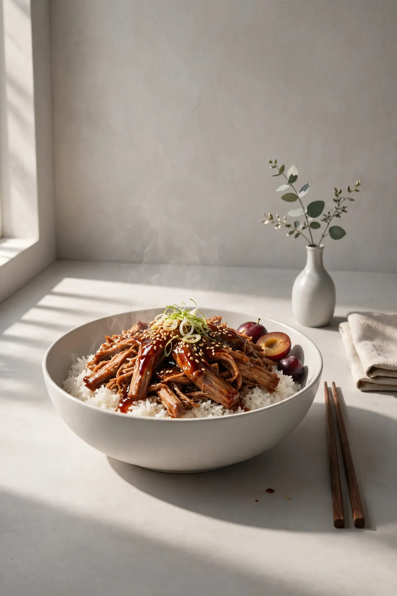 Sweet Asian Plum Pulled Pork