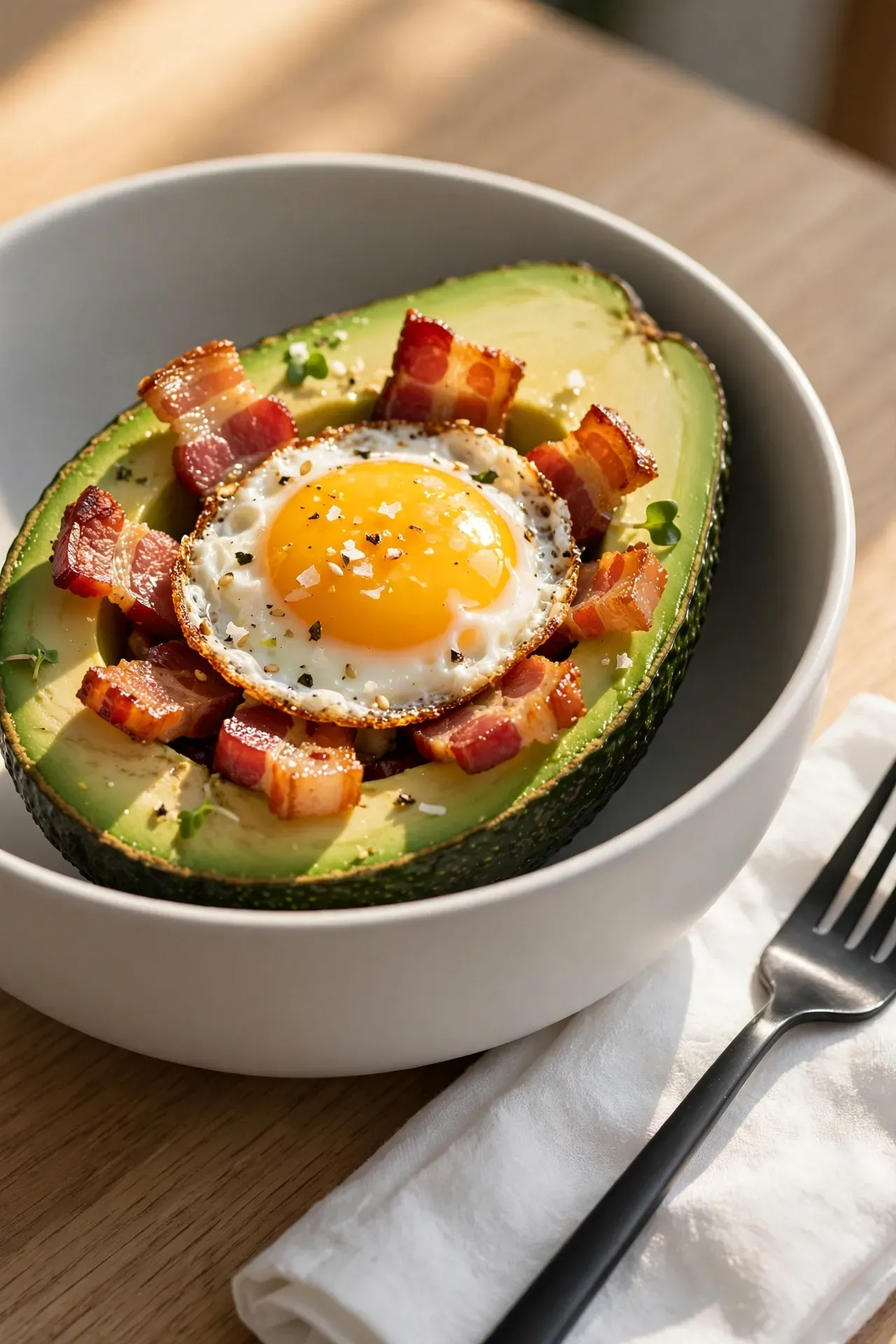 Avocado Bacon Breakfast Bowl
