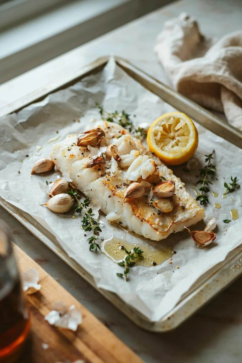 Garlic Butter Baked Cod