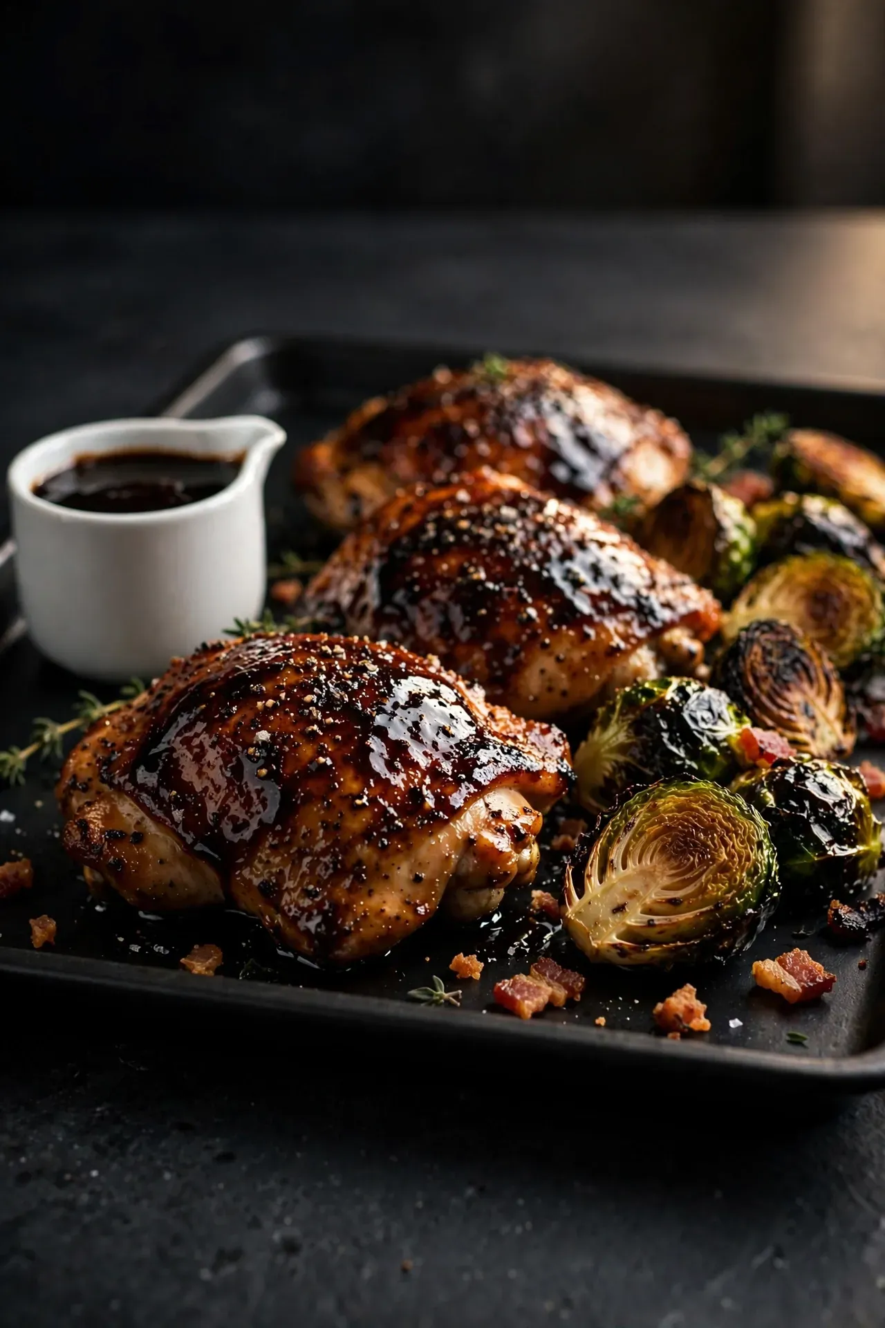 Balsamic Glazed Chicken and Brussels Sprouts