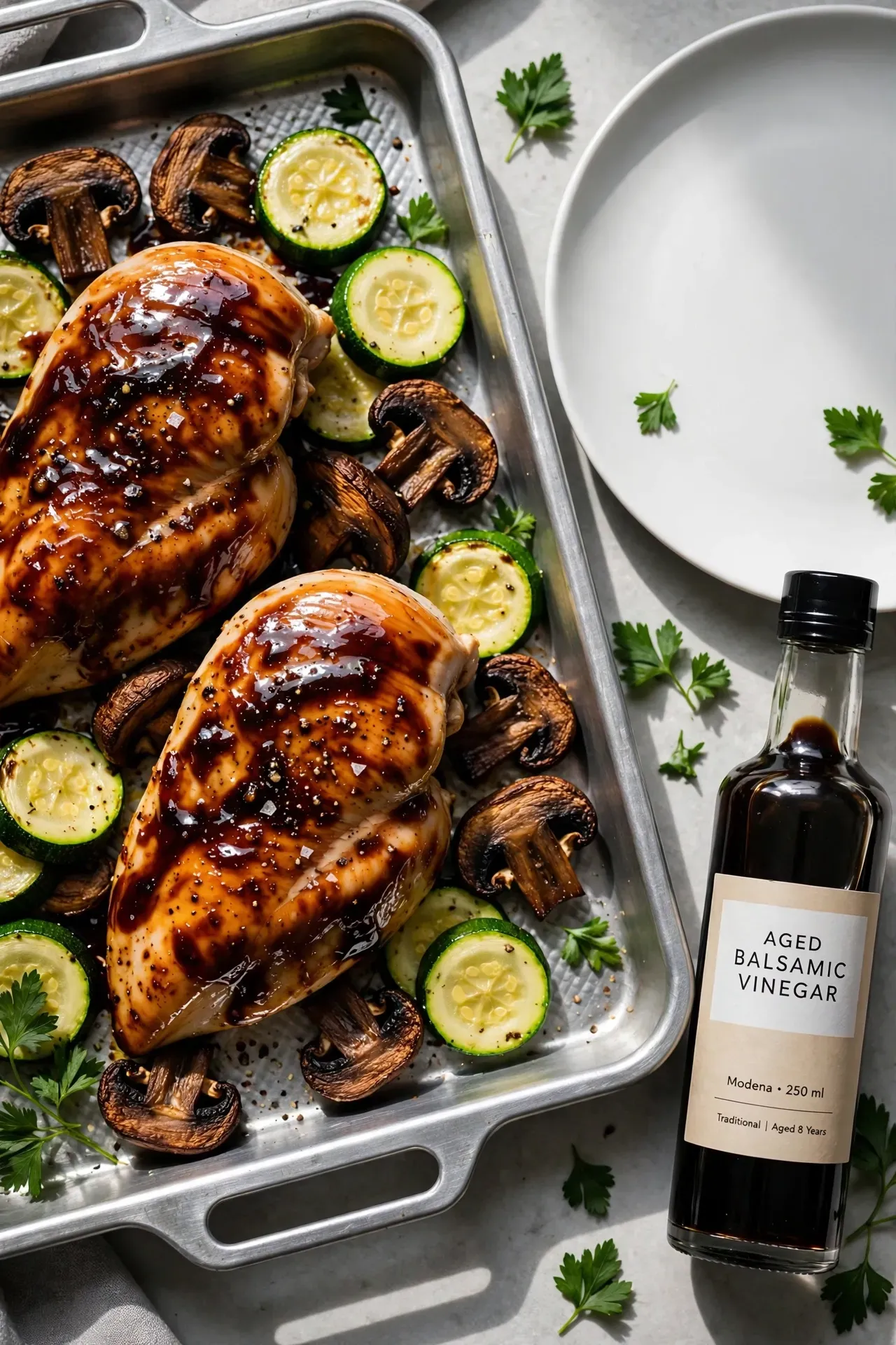 Balsamic Mushroom Zucchini Chicken