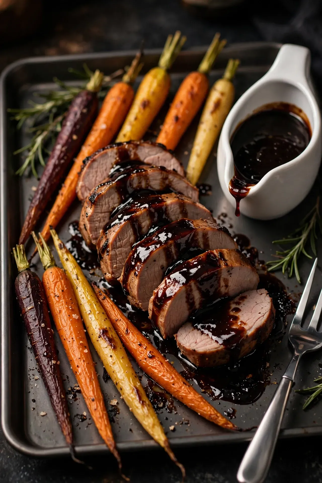 Balsamic Glazed Pork Carrots