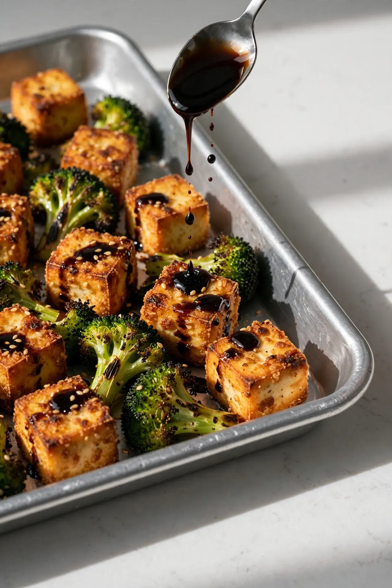 Balsamic Glazed Tofu Broccoli
