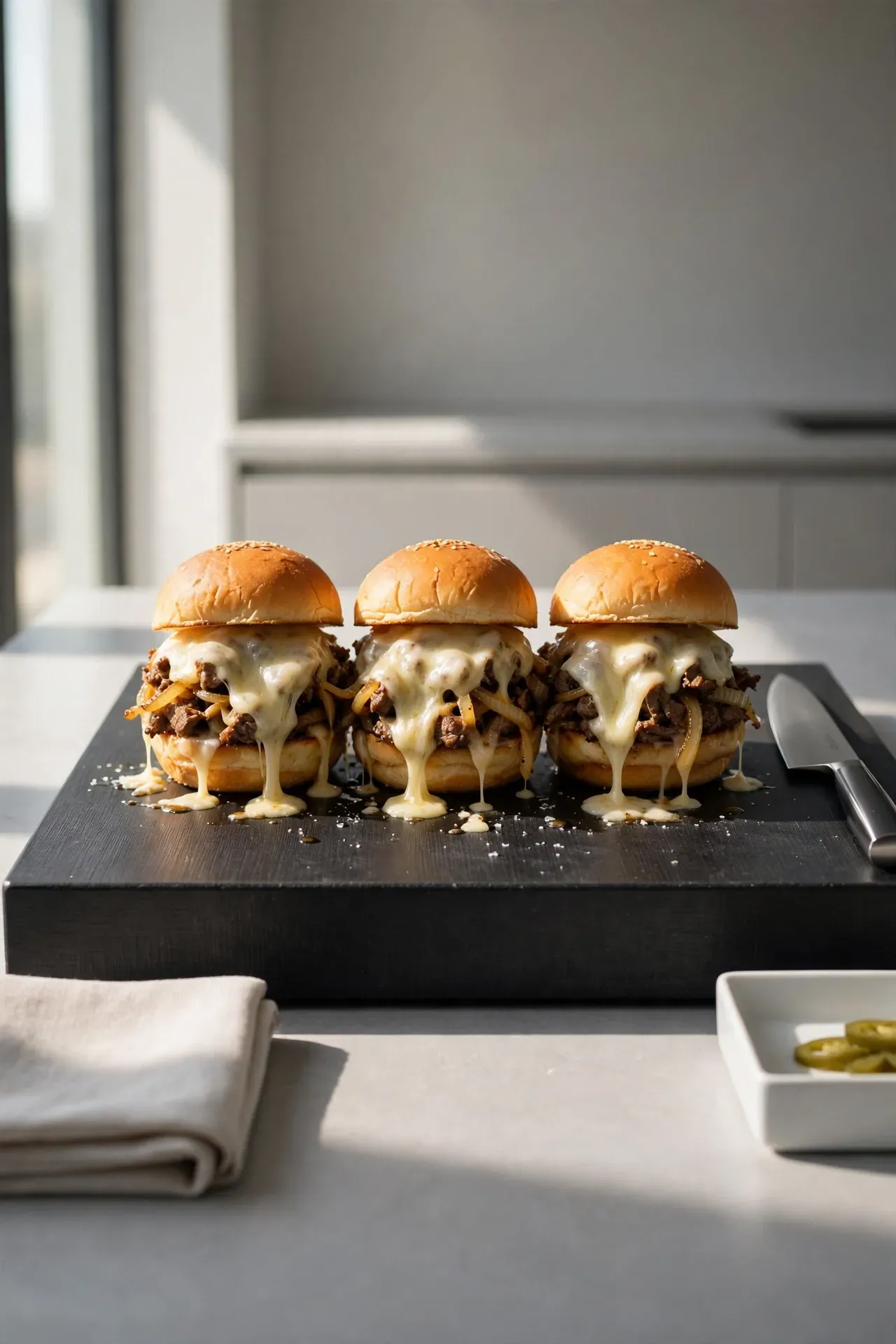 Philly Cheesesteak Sliders