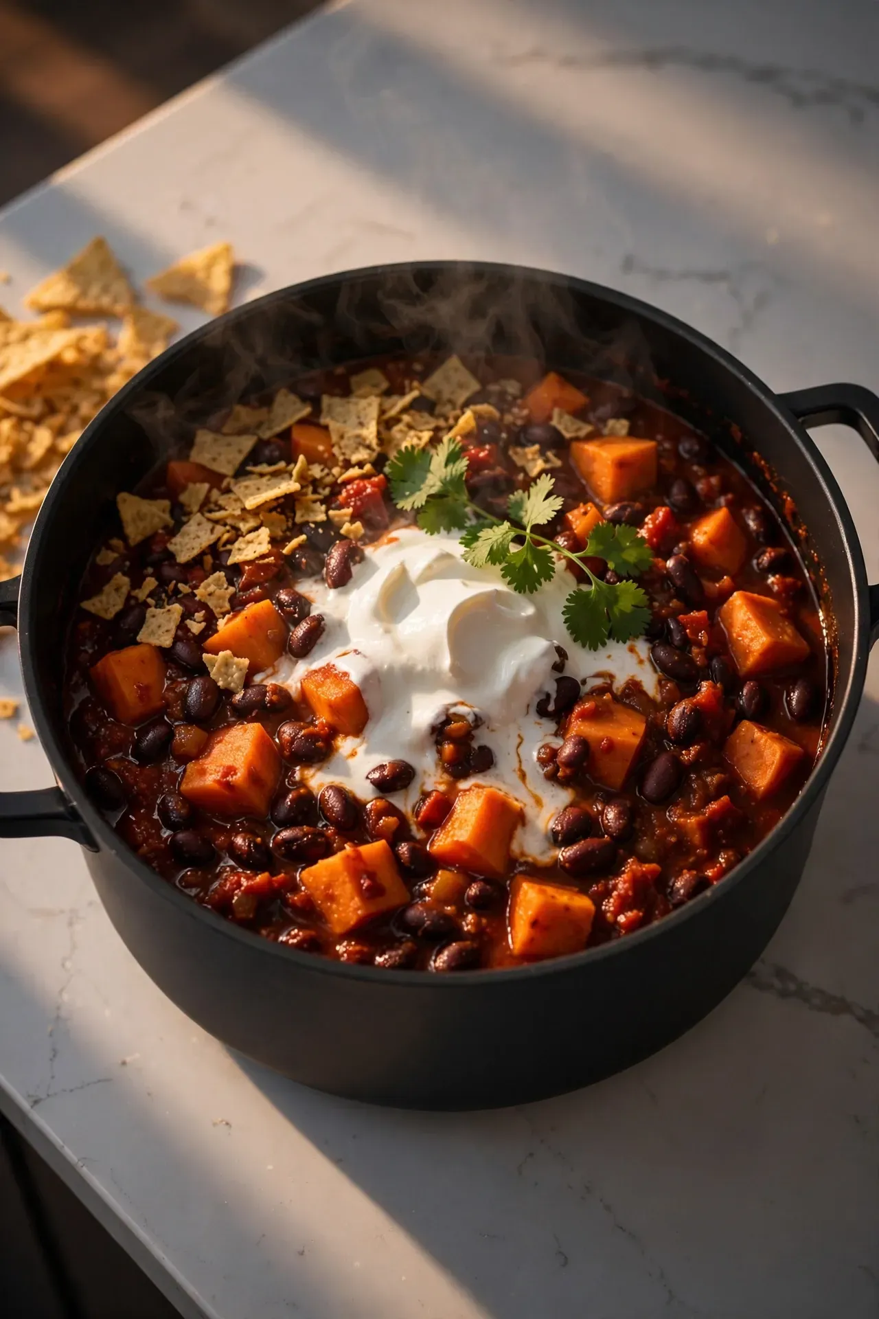 Black Bean Sweet Potato Chili