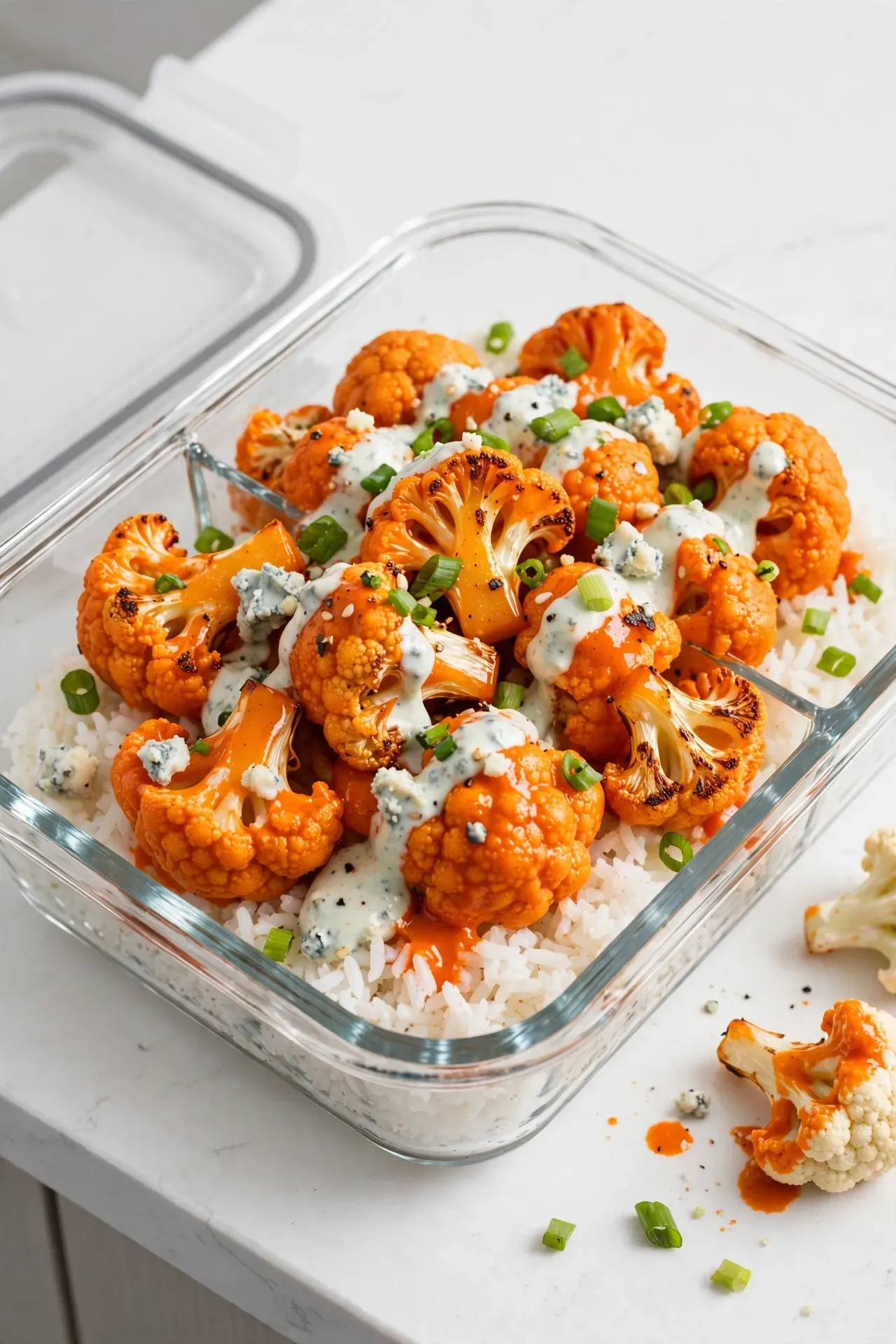 Buffalo Cauliflower Rice Bowls
