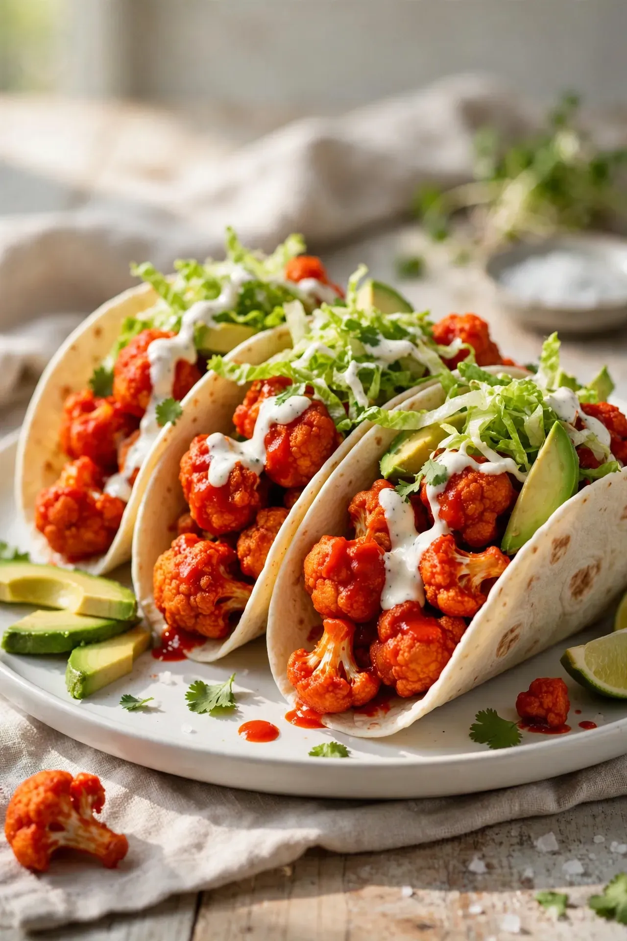Buffalo Cauliflower Tacos