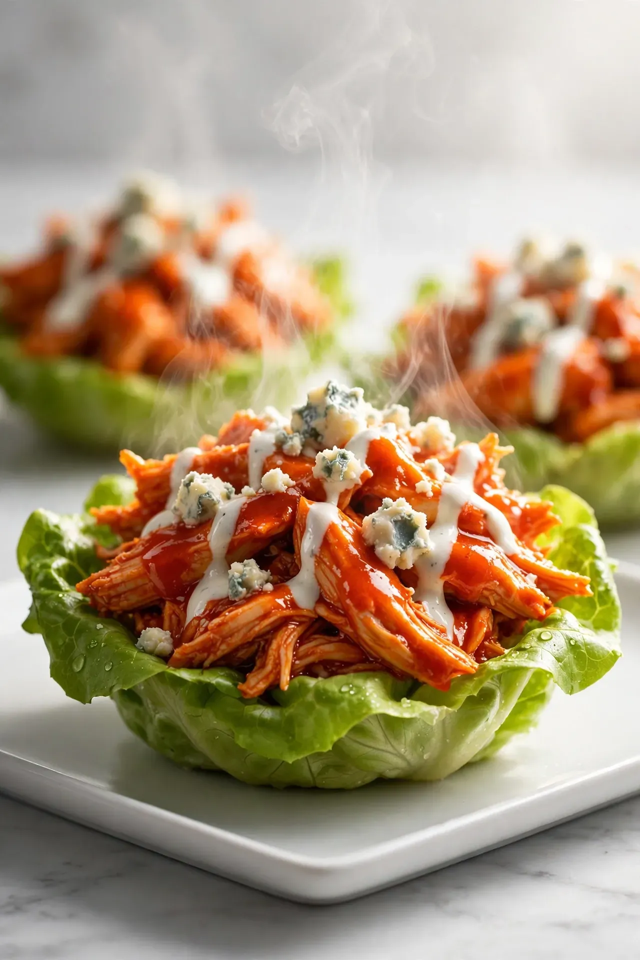 Buffalo Chicken Lettuce Wraps