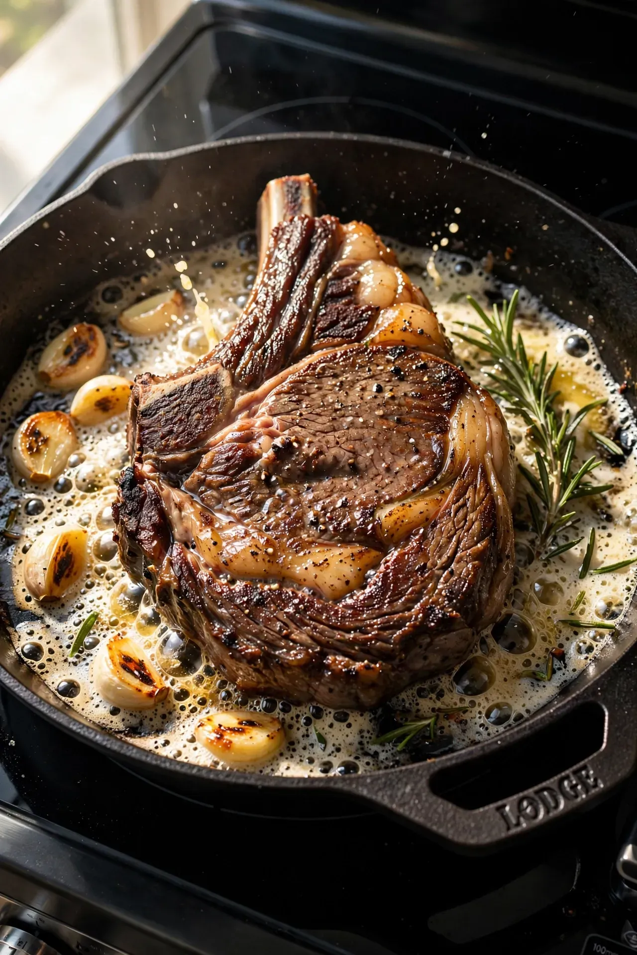 Butter Basted Ribeye Steak
