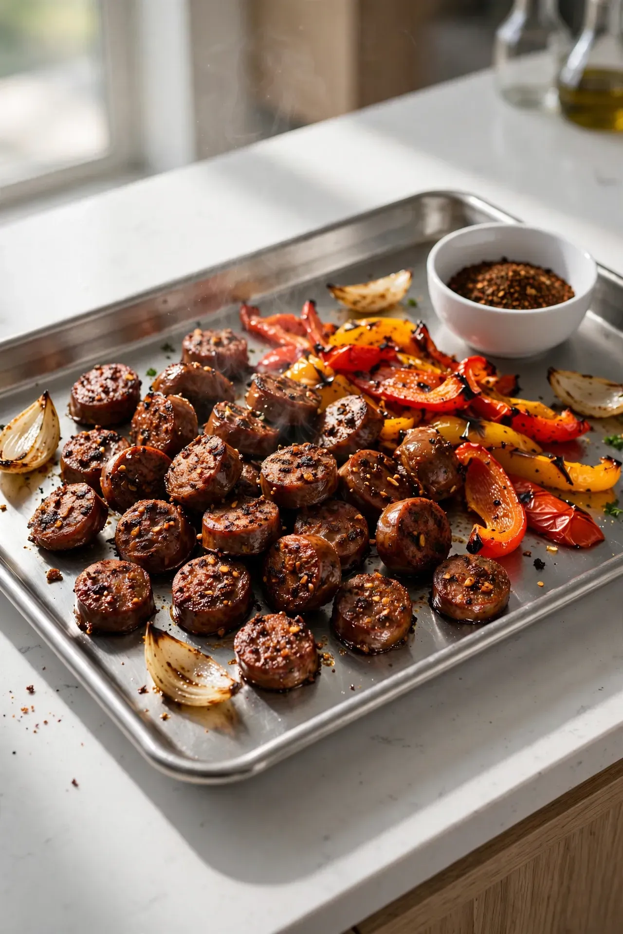 Cajun Spiced Sausage and Bell Peppers