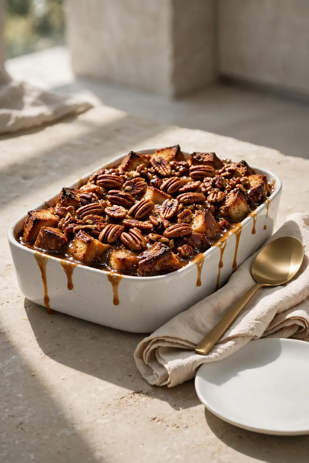 Caramel Pecan Bread Pudding