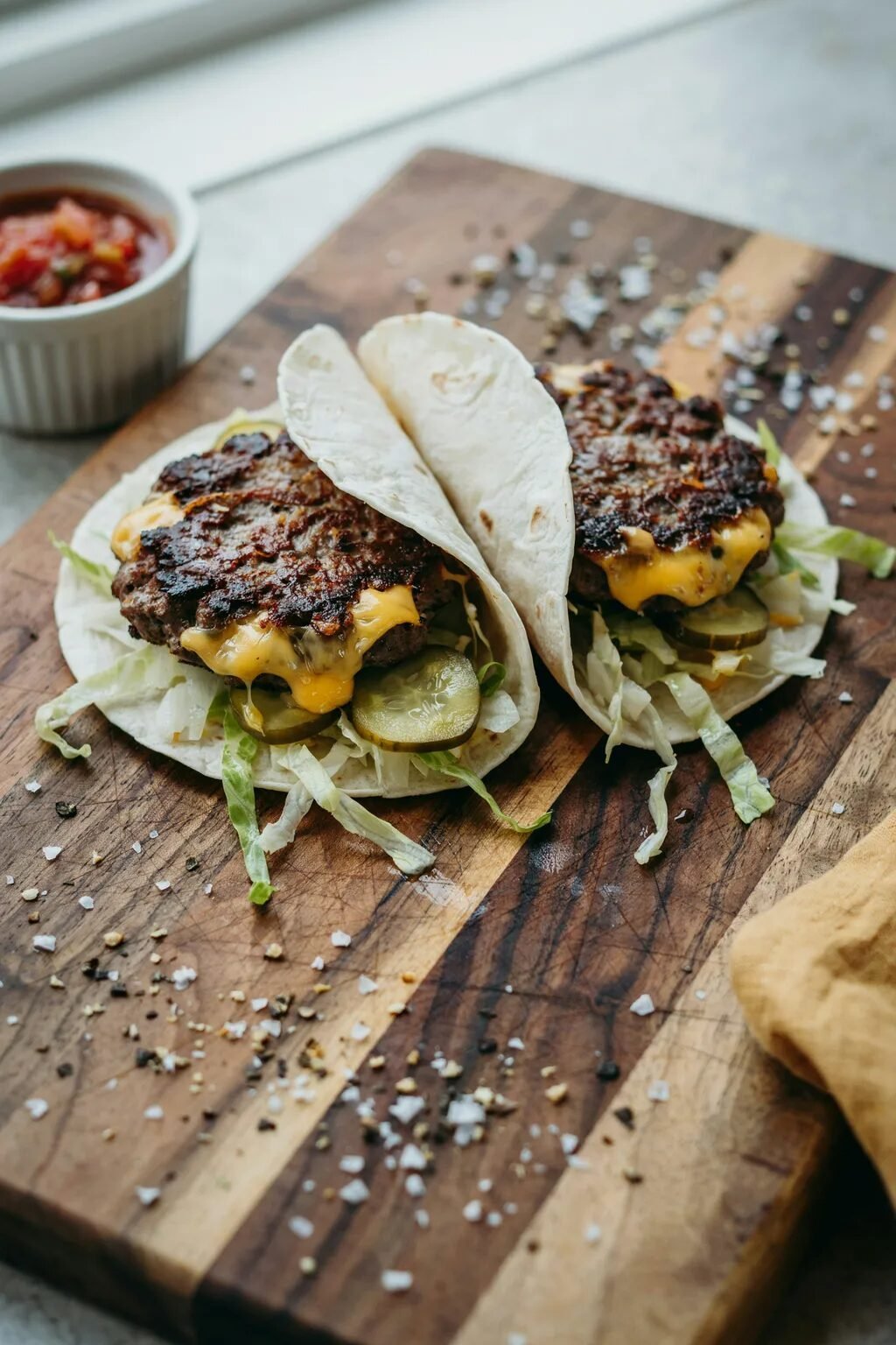 Smashed Burger Tacos