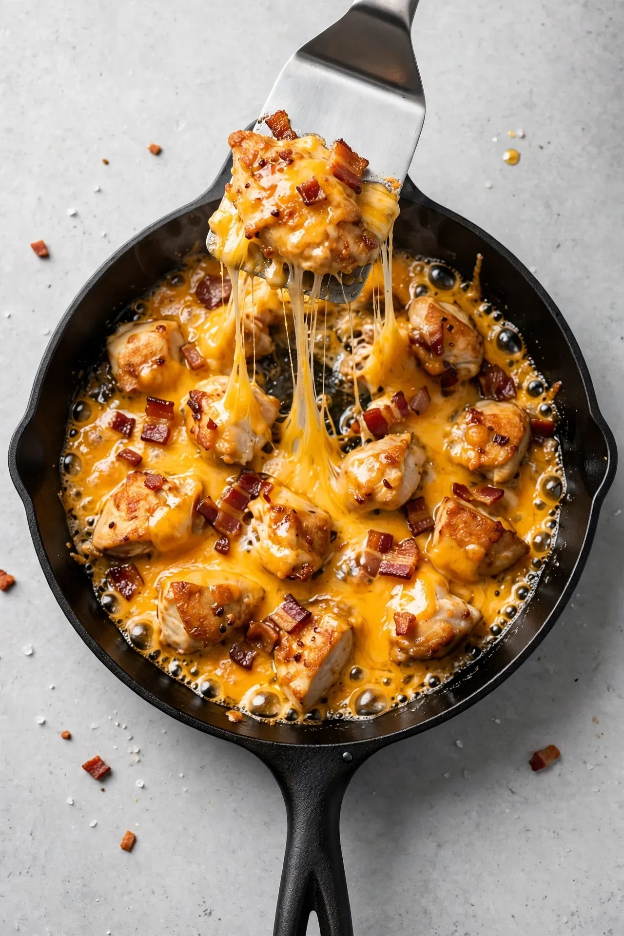 Cheesy Chicken Bacon Skillet