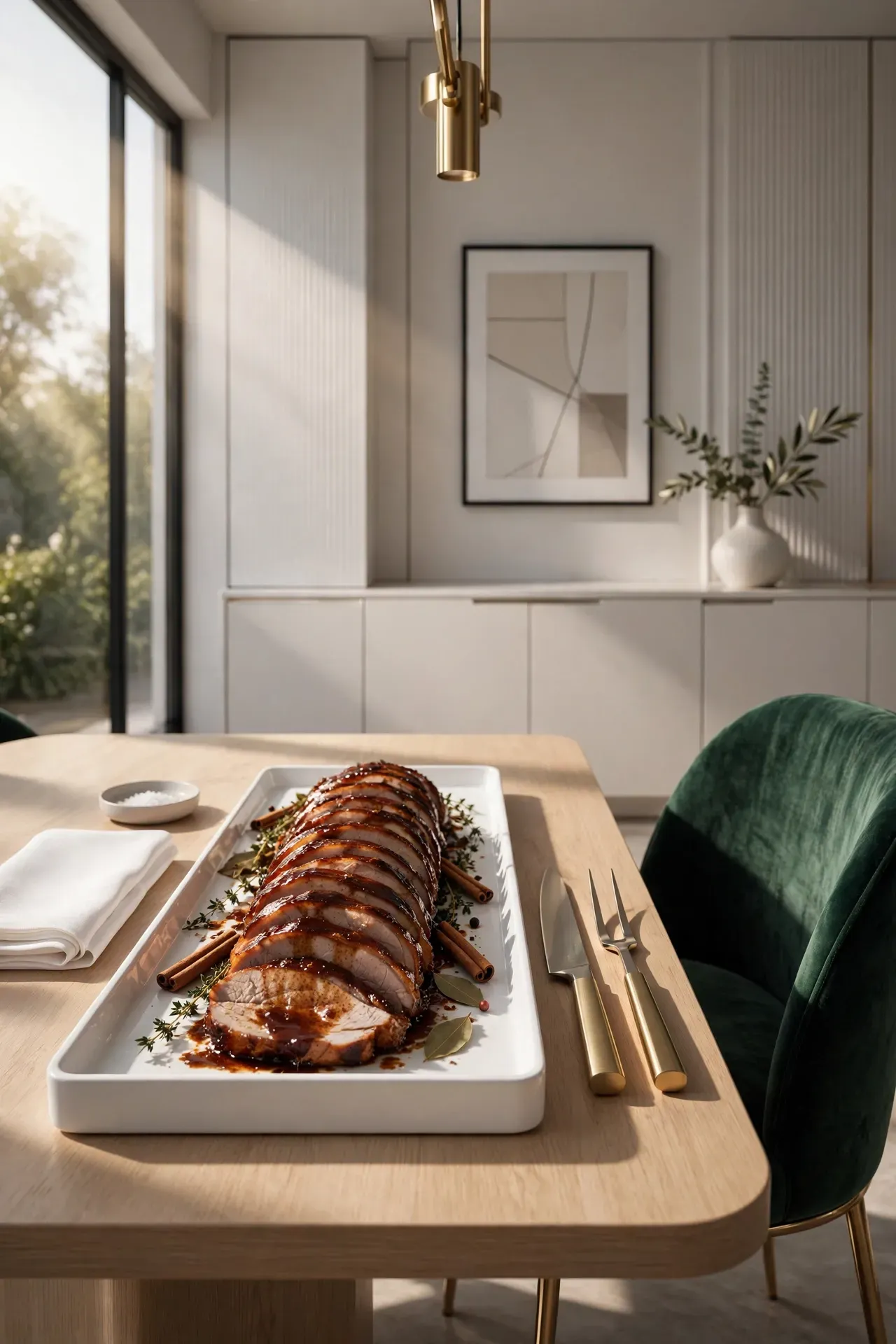 Cinnamon Pork Tenderloin Slices