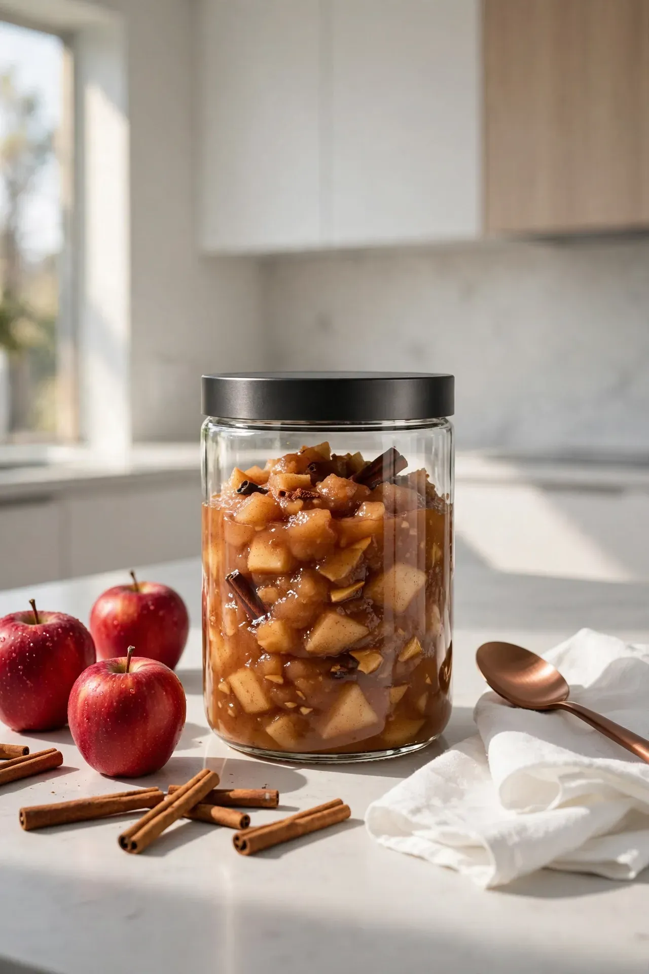 Cinnamon Spiced Apple Sauce