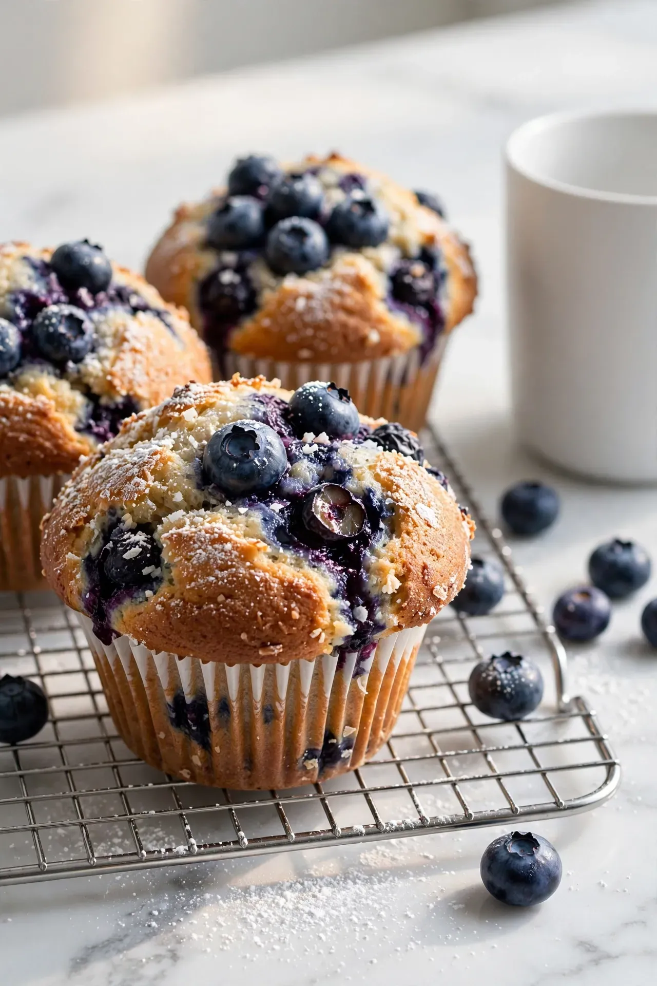 Coconut Flour Blueberry Muffins