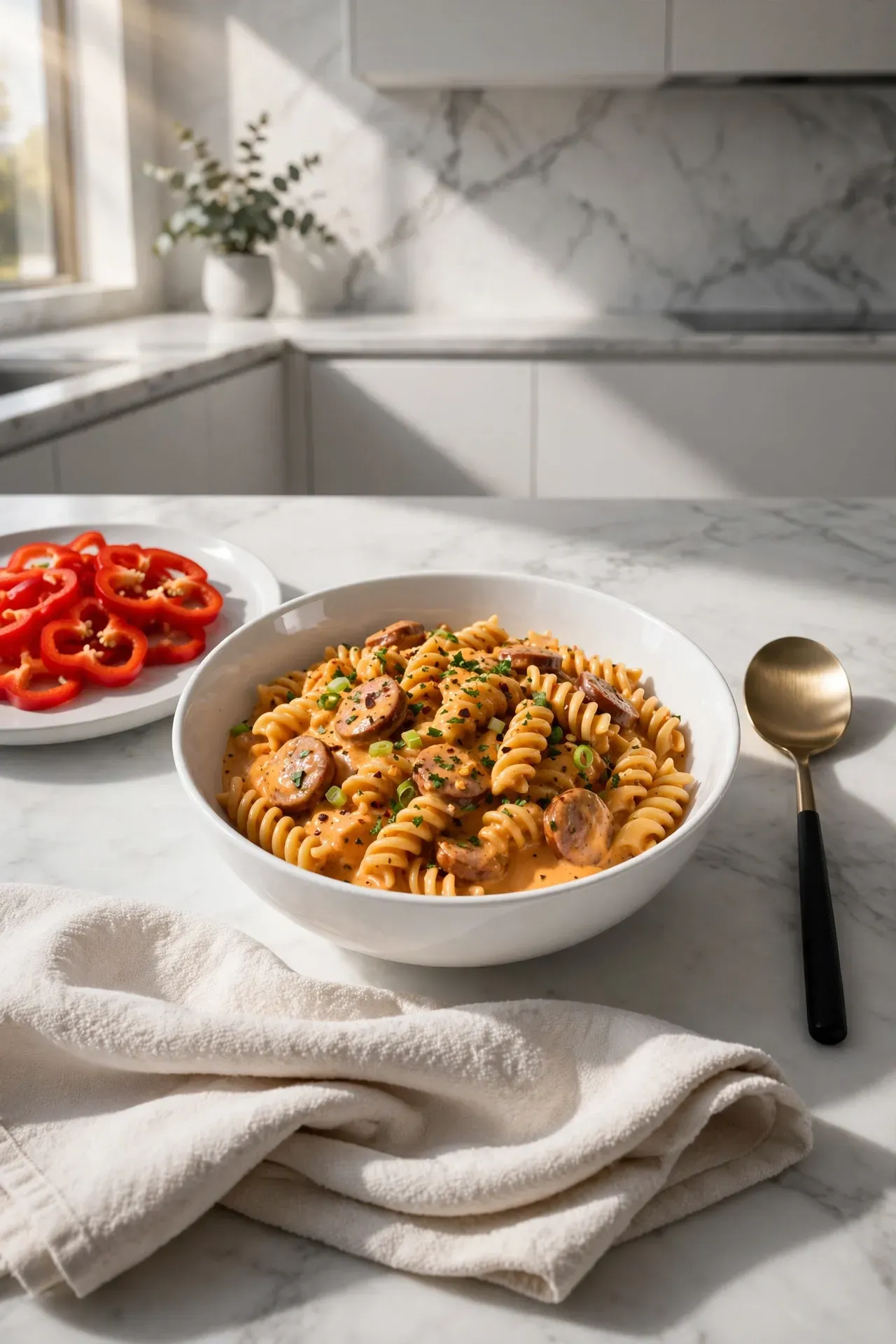 Creamy Cajun Sausage Pasta