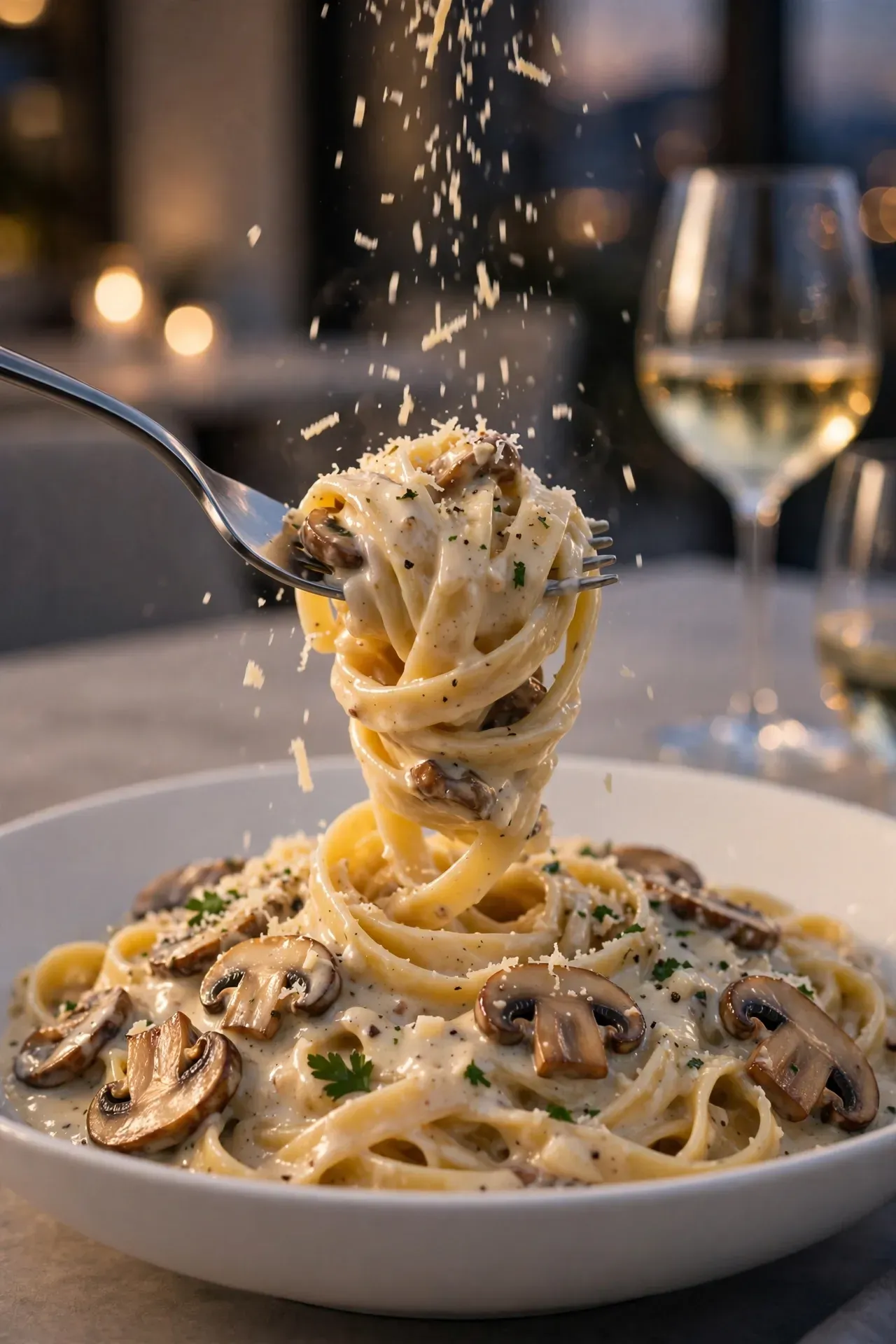 Creamy Garlic Mushroom Pasta
