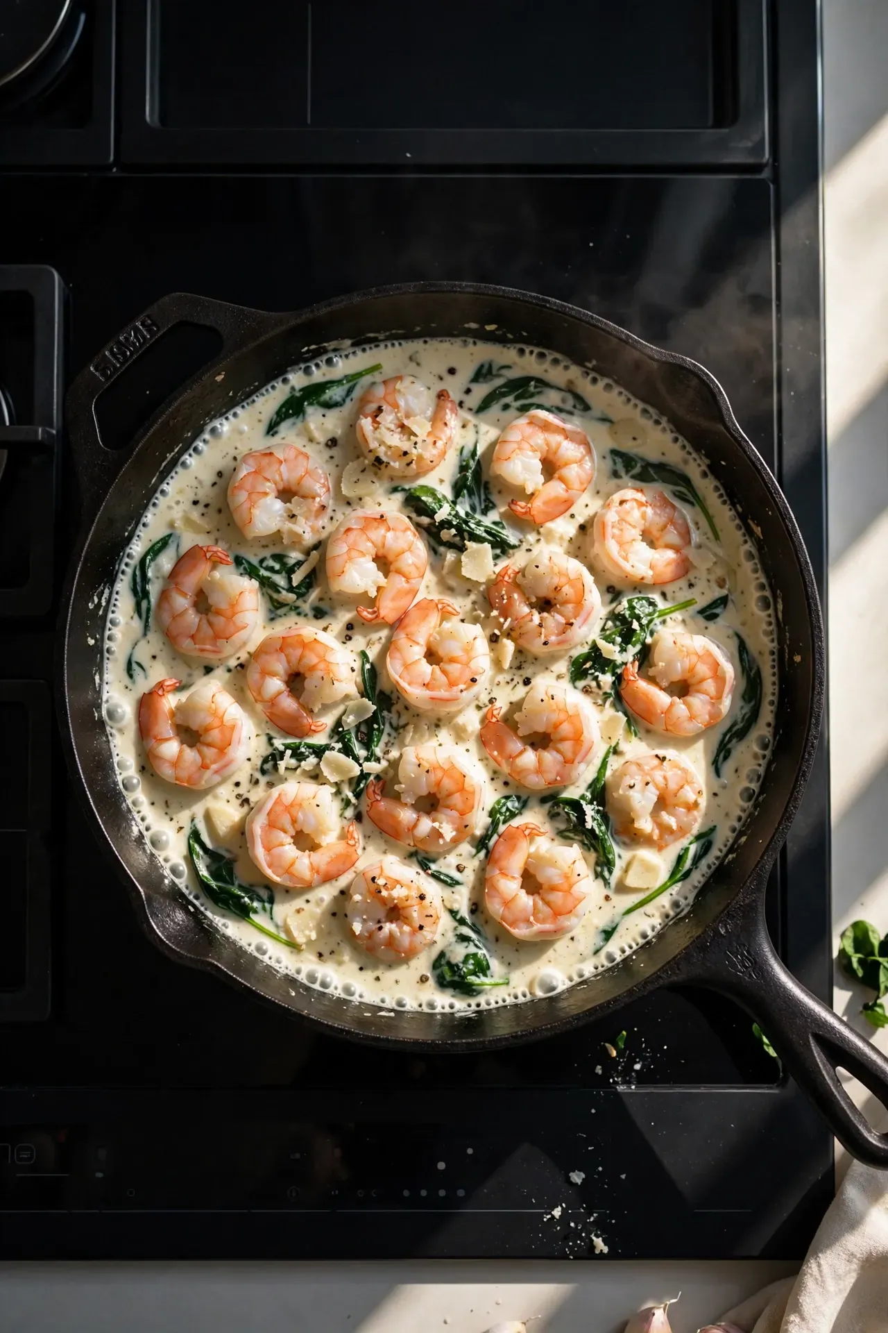Creamy Garlic Tuscan Shrimp
