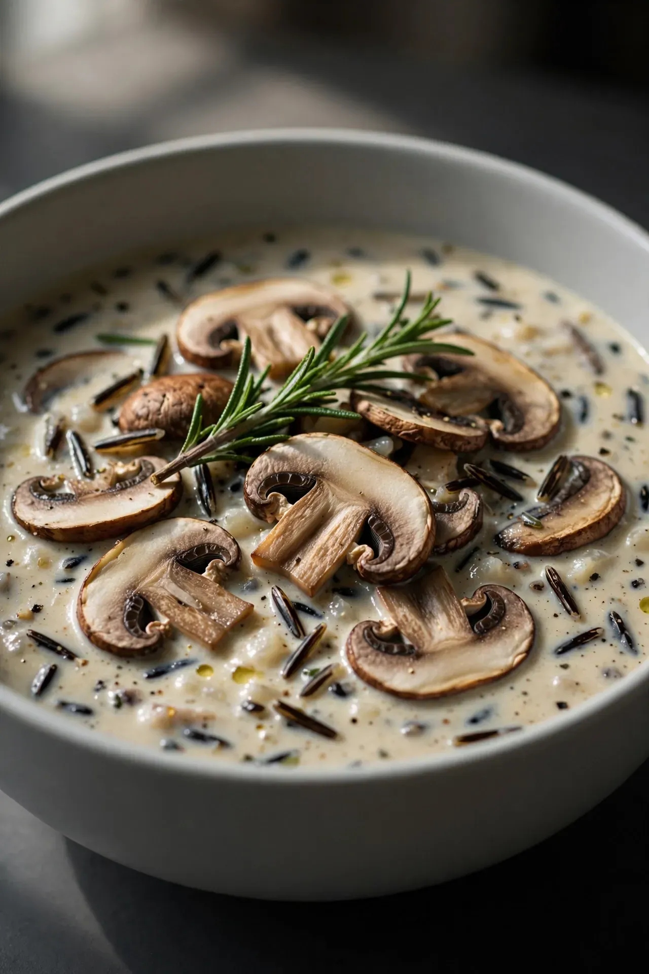 Creamy Mushroom Wild Rice Soup