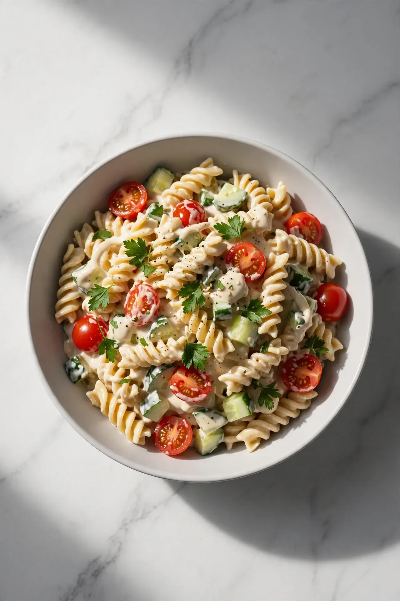 Creamy Tahini Pasta Salad
