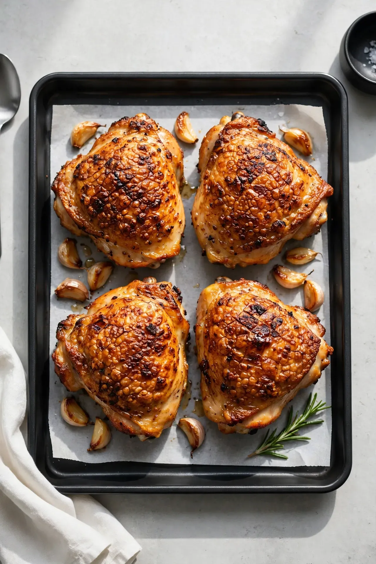 Crispy Baked Chicken Thighs