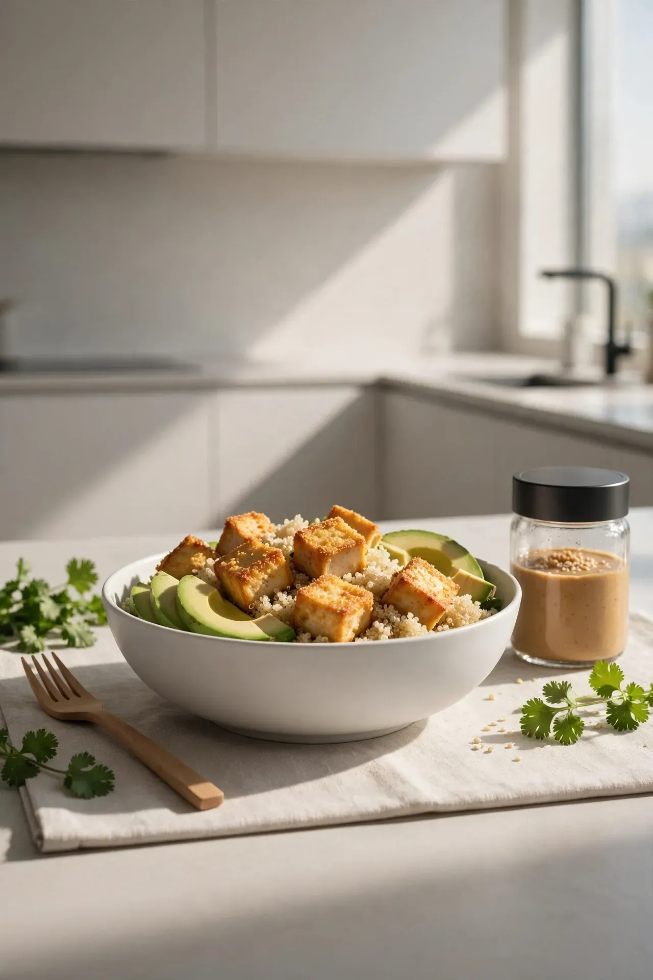 Crispy Baked Tofu Bowls