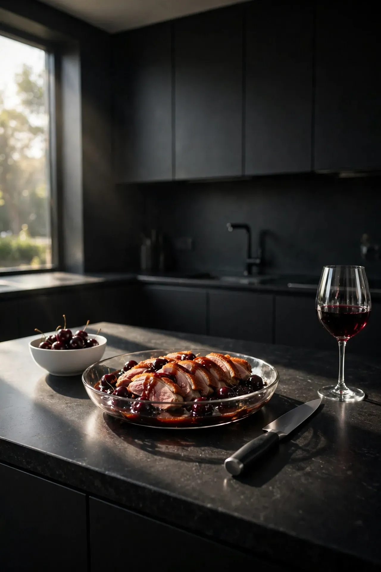 Crispy Duck And Cherry Bowl