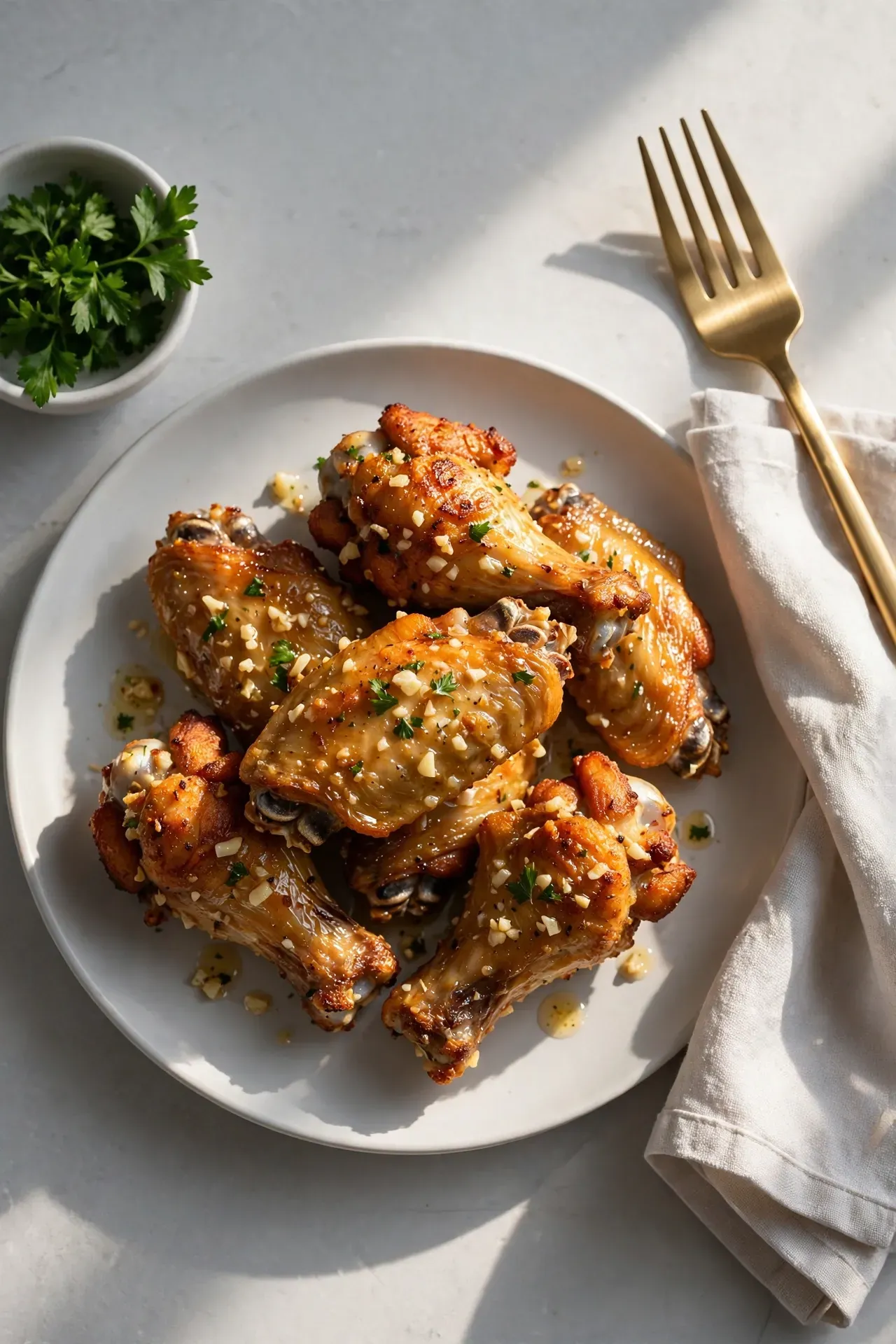 Crispy Garlic Butter Wings