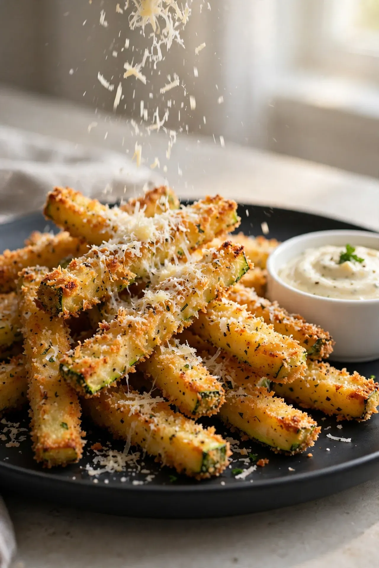 Crispy Parmesan Zucchini Fries