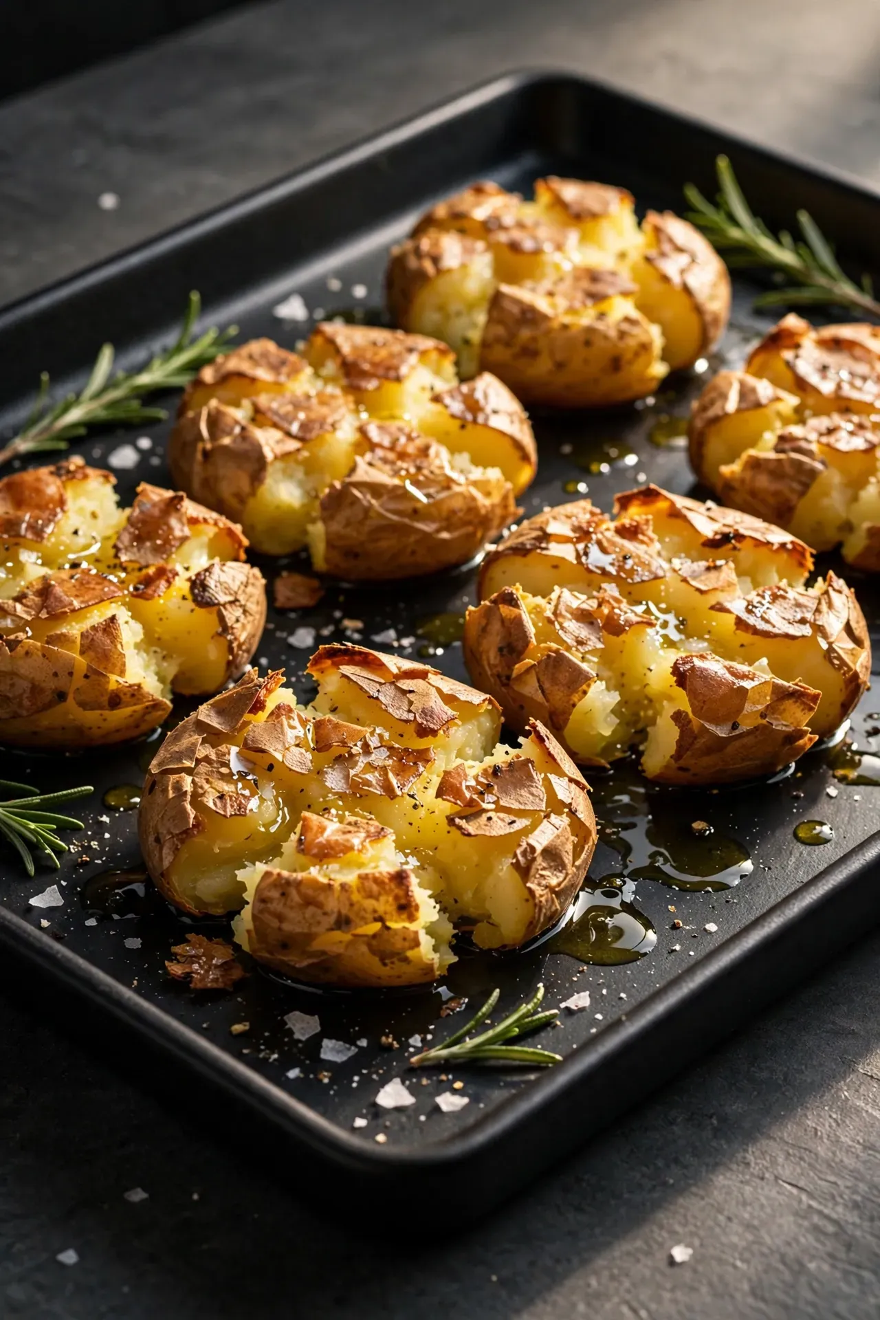 Crispy Smashed Baby Potatoes