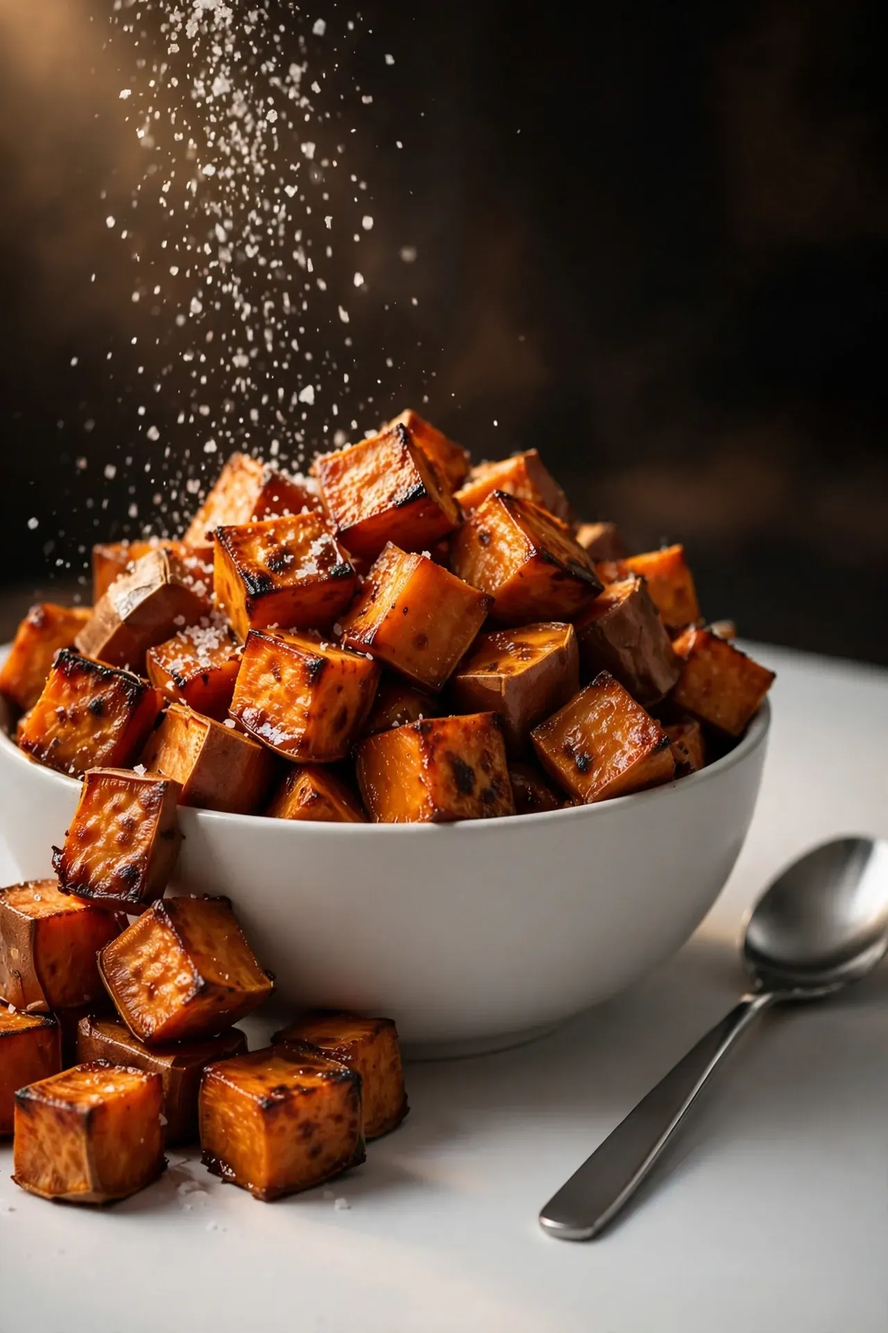 Crispy Sweet Potato Cubes
