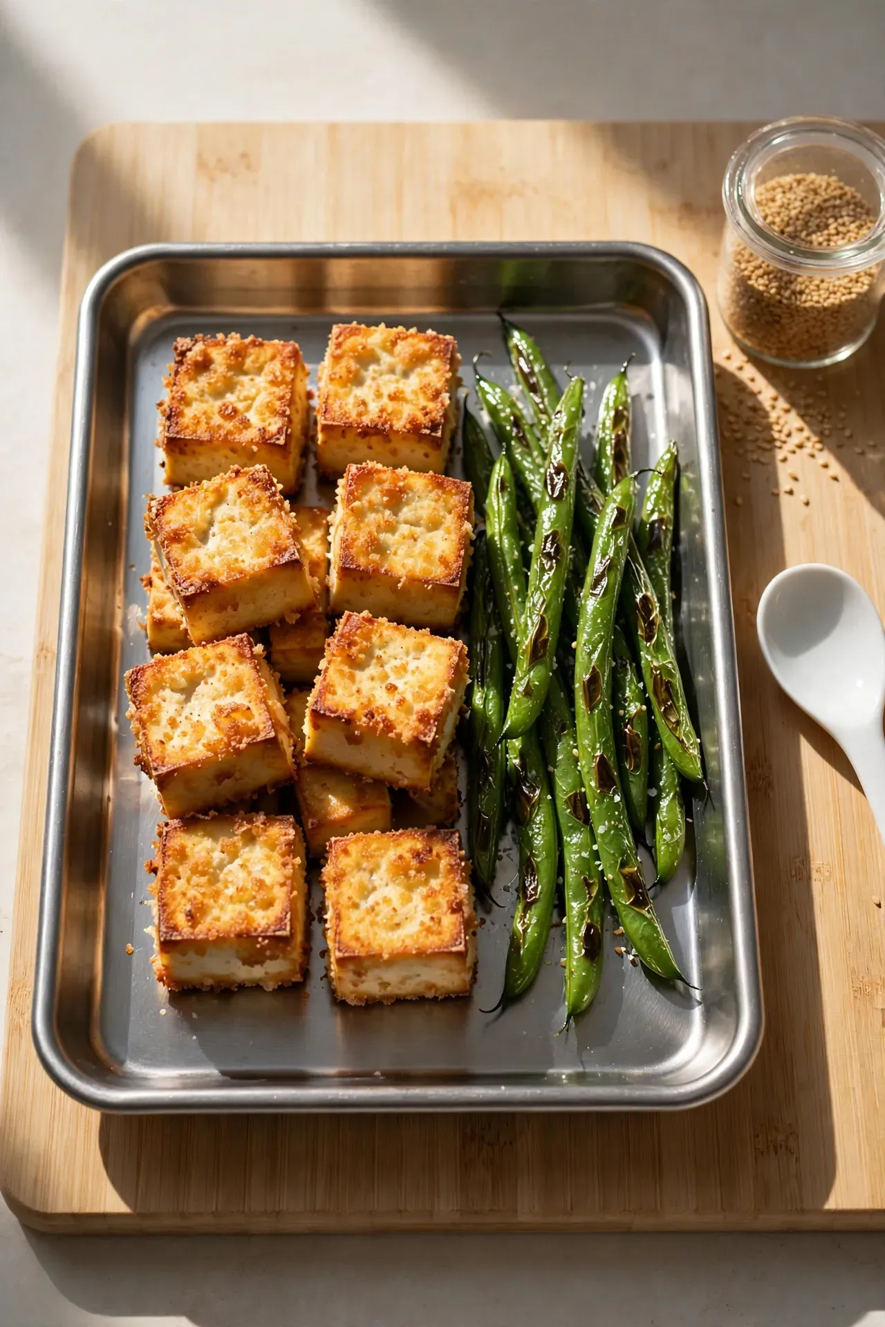 Crispy Tofu and Green Beans