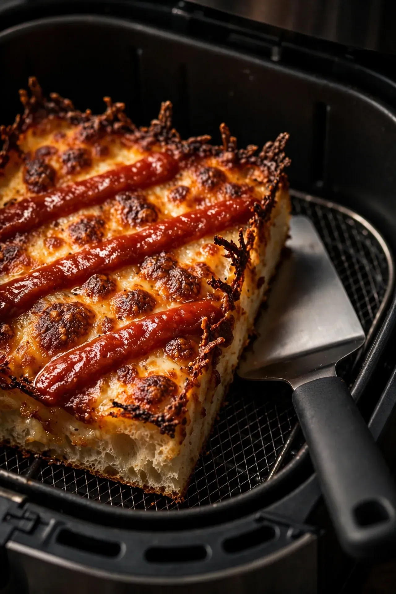 Leftover Detroit Style Pan Pizza
