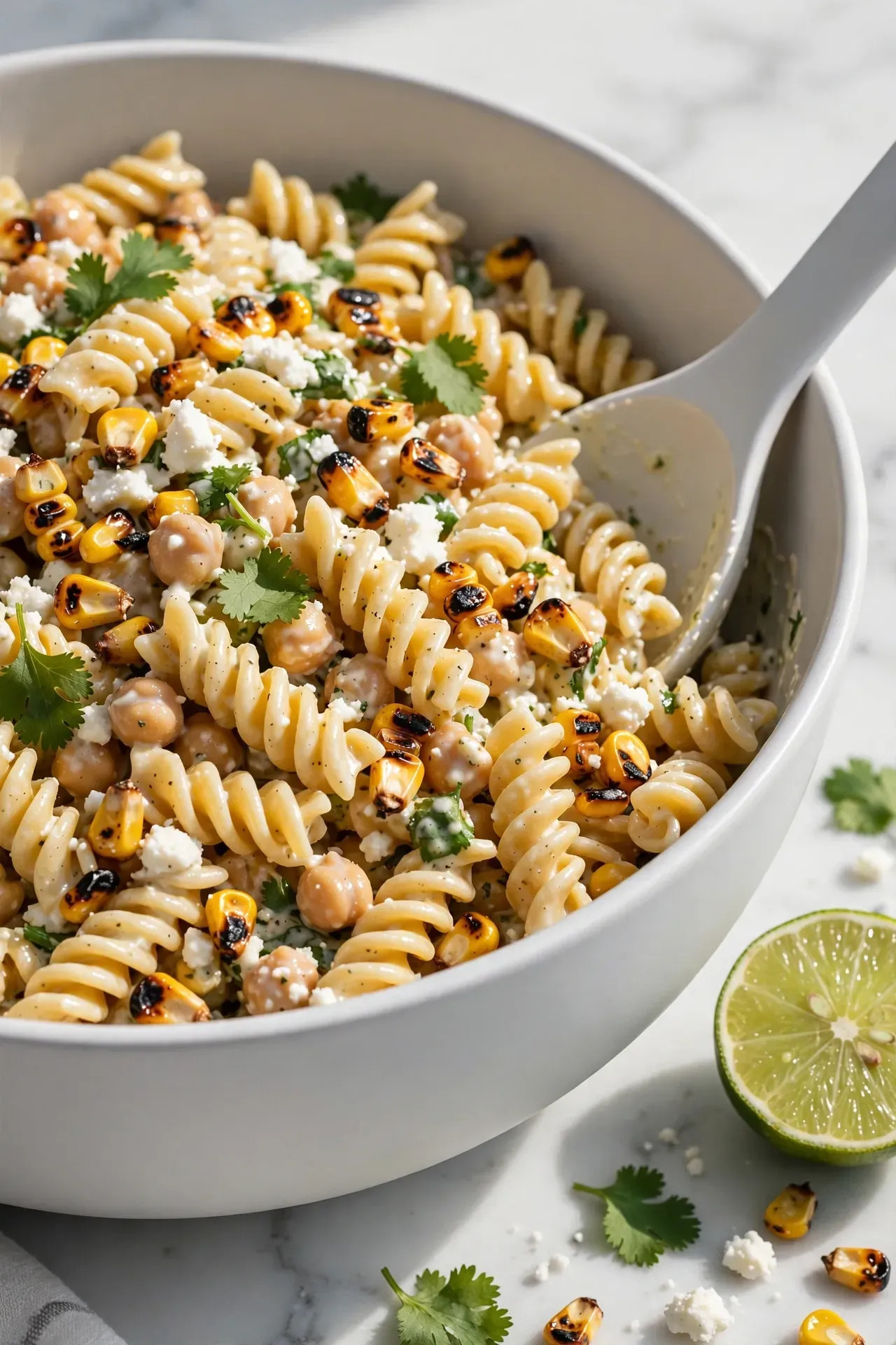 High Protein Elote Pasta